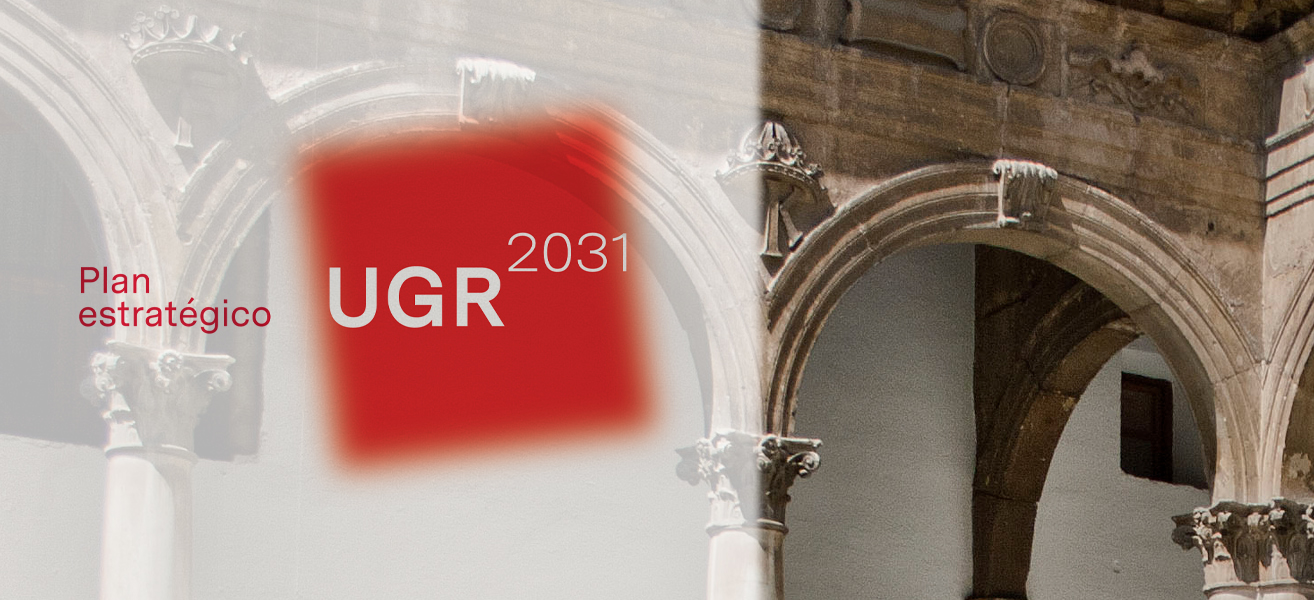 Plan estratégico UGR 2031 Texto junto a un arco