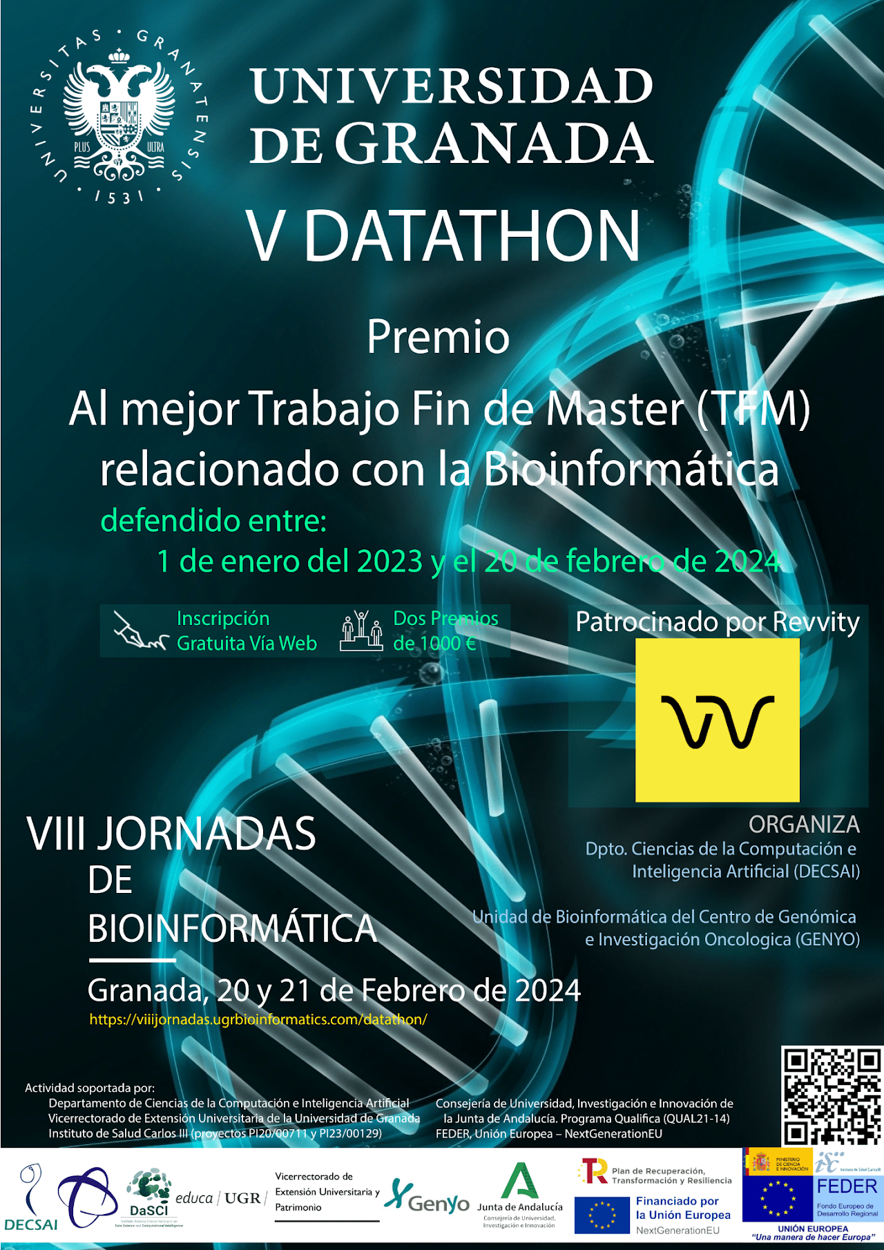 cartel del V Datathon de Bioinformática