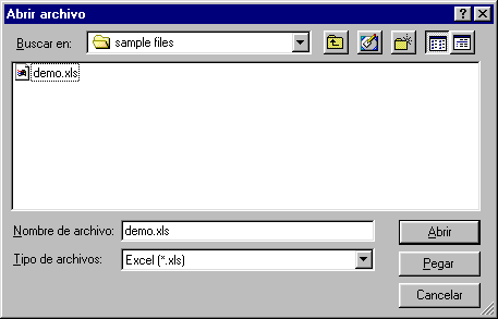 Cuadro de diálogo Abrir archivo