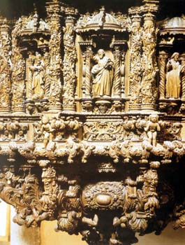 Atribuido a Tairo Tupac. Púlpito siglo XVII. Iglesia de San Blas. Cuzco