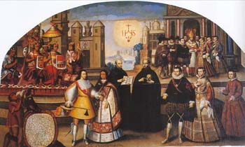 Anónimo. Matrimonio de principales (Perú, XVII)