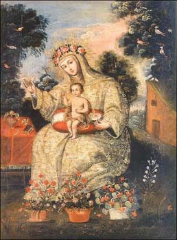 Anónimo. Santa Rosa de Lima con el Niño, XVIII