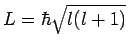 $L=\hbar\sqrt{l(l+1)}$