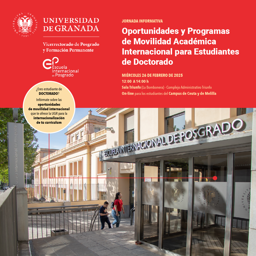 Jornada Informativa sobre Oportunidades y Programas de Movilidad Académica Internacional para Estudiantes de Doctorado (curso 2024-2025)