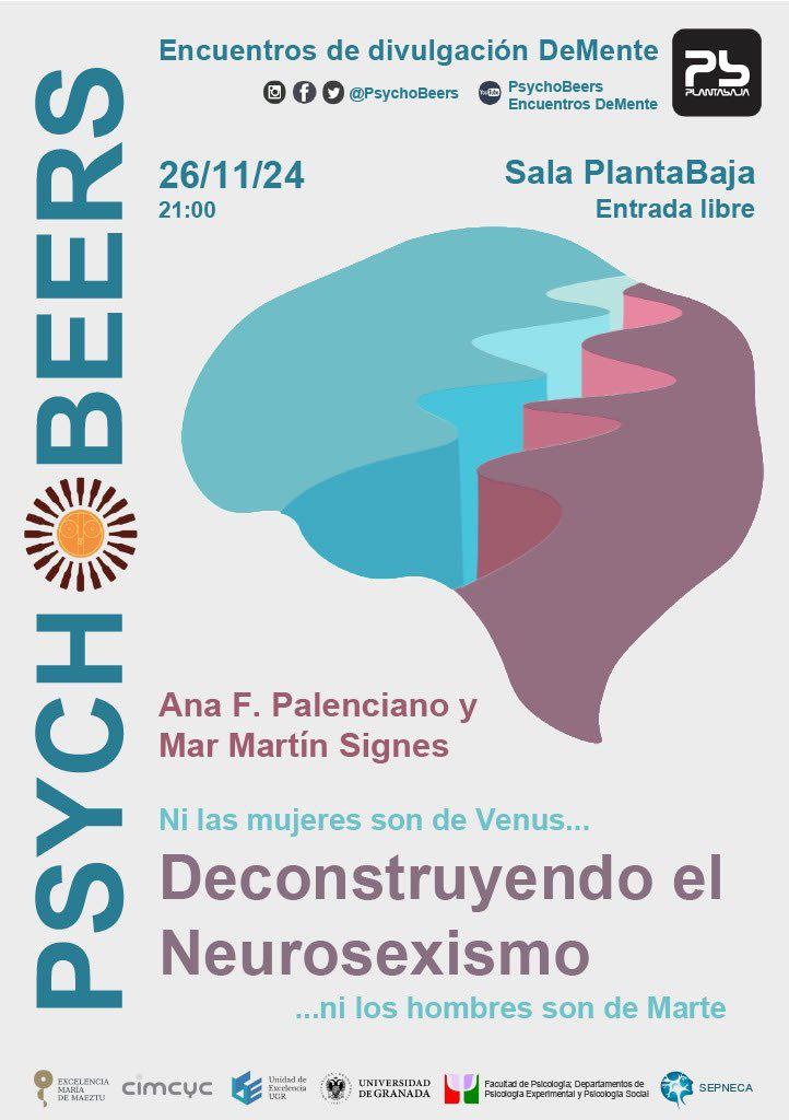 Póster Encuentros PsychoBeers: “Deconstruyendo el Neurosexismo”