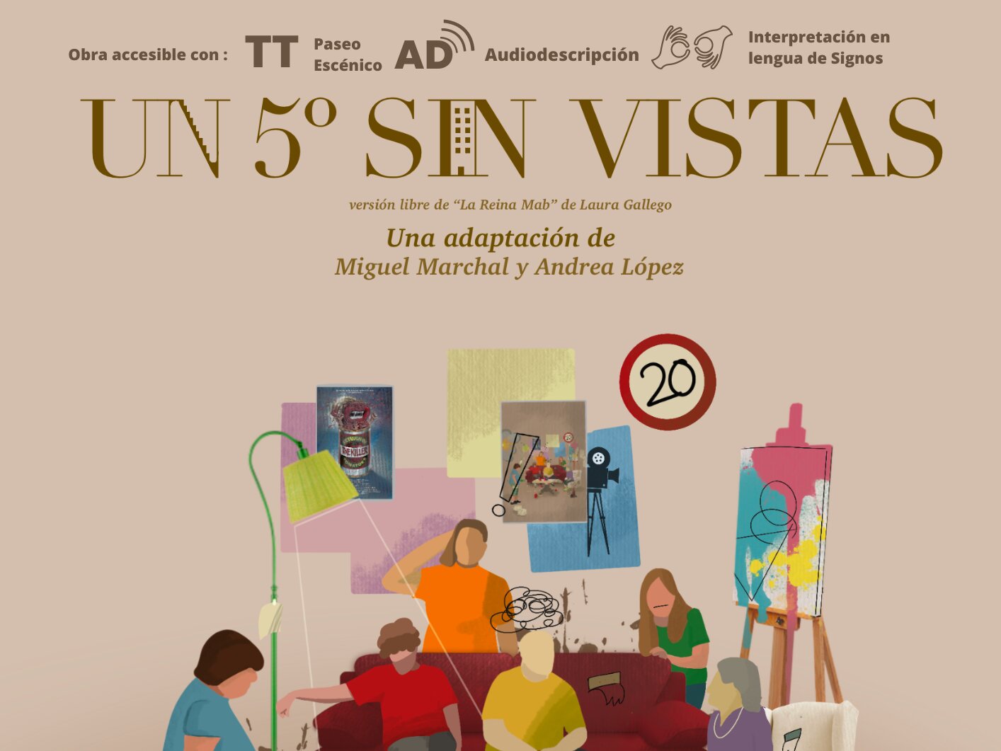 obra de teatro accesible e inclusiva “Un 5º sin vistas”