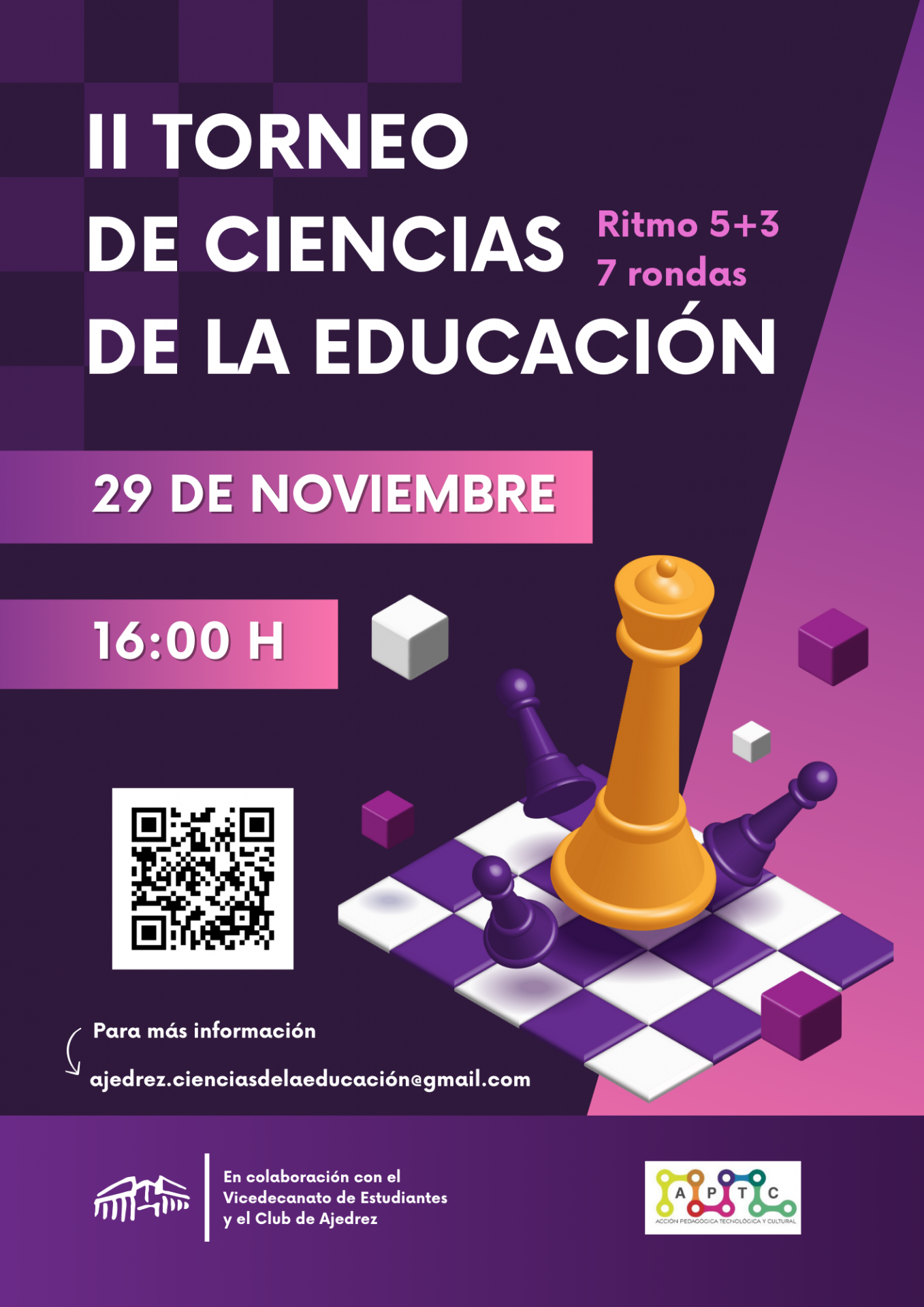 I Torneo de ajedrez de la Facultad de Ciencias de la Educación de la UGR