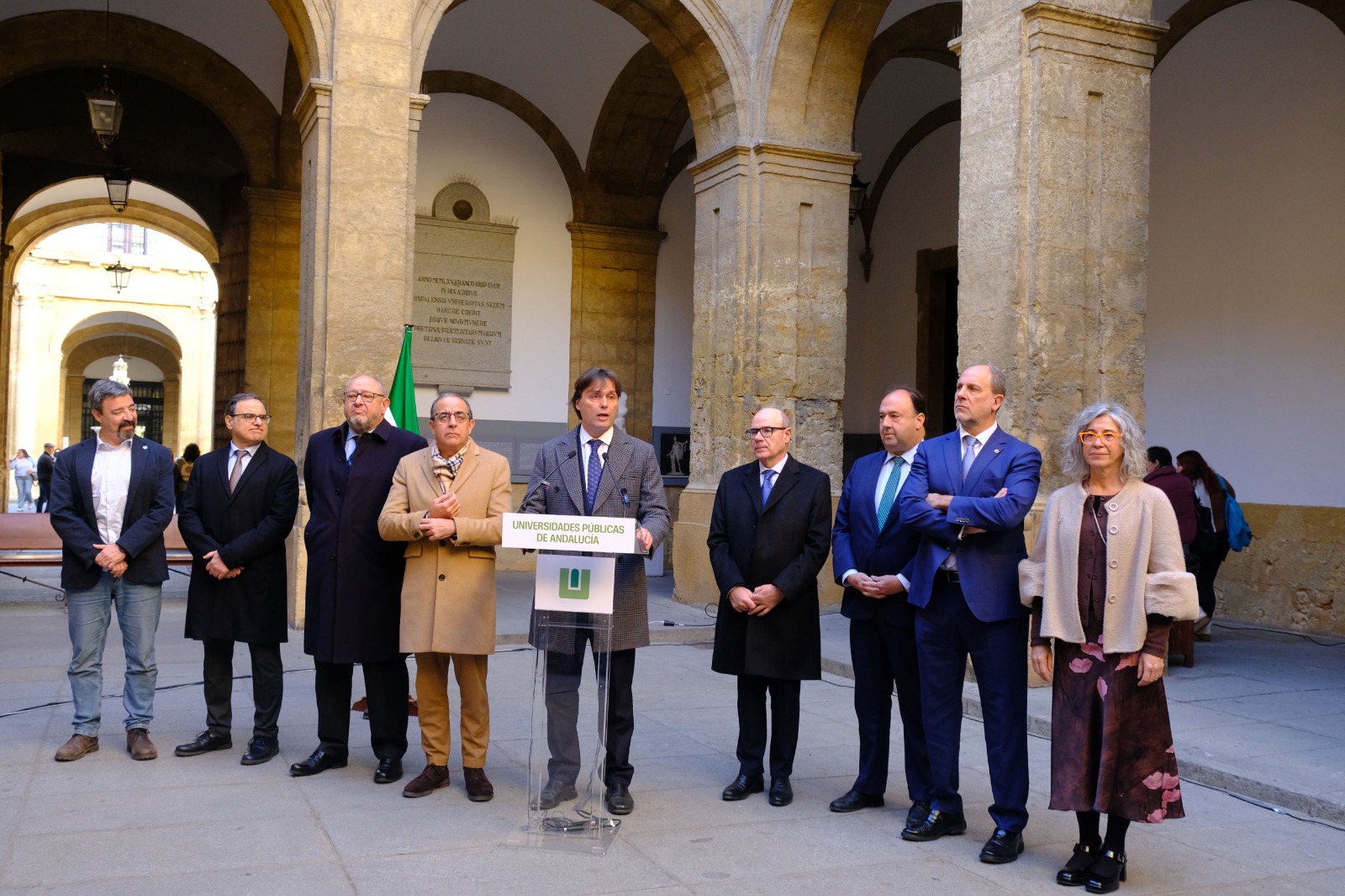  los rectores y la rectora de las Universidades Públicas de Andalucía han ofrecido una rueda de prensa en el Rectorado de la Universidad de Sevilla