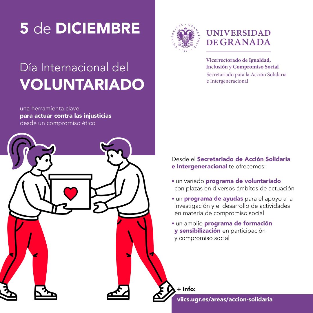 Conmemoración del Día Internacional del Voluntariado en la UGR