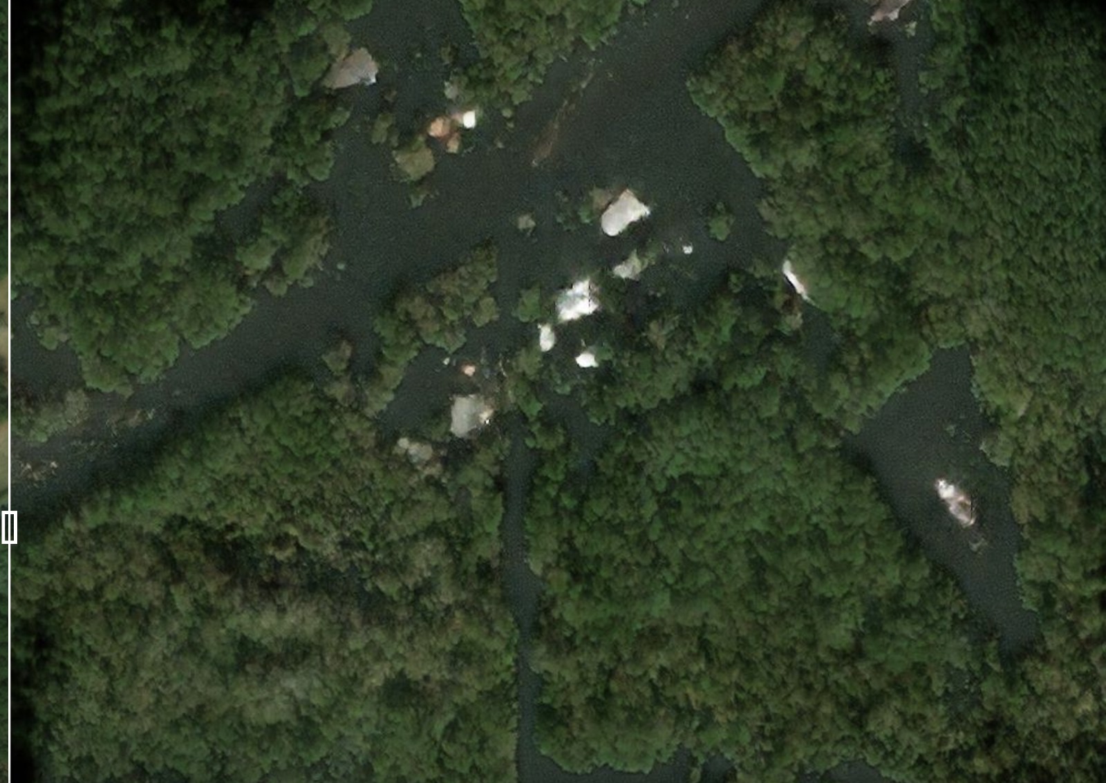 recreation of an aerial image of a flooding event