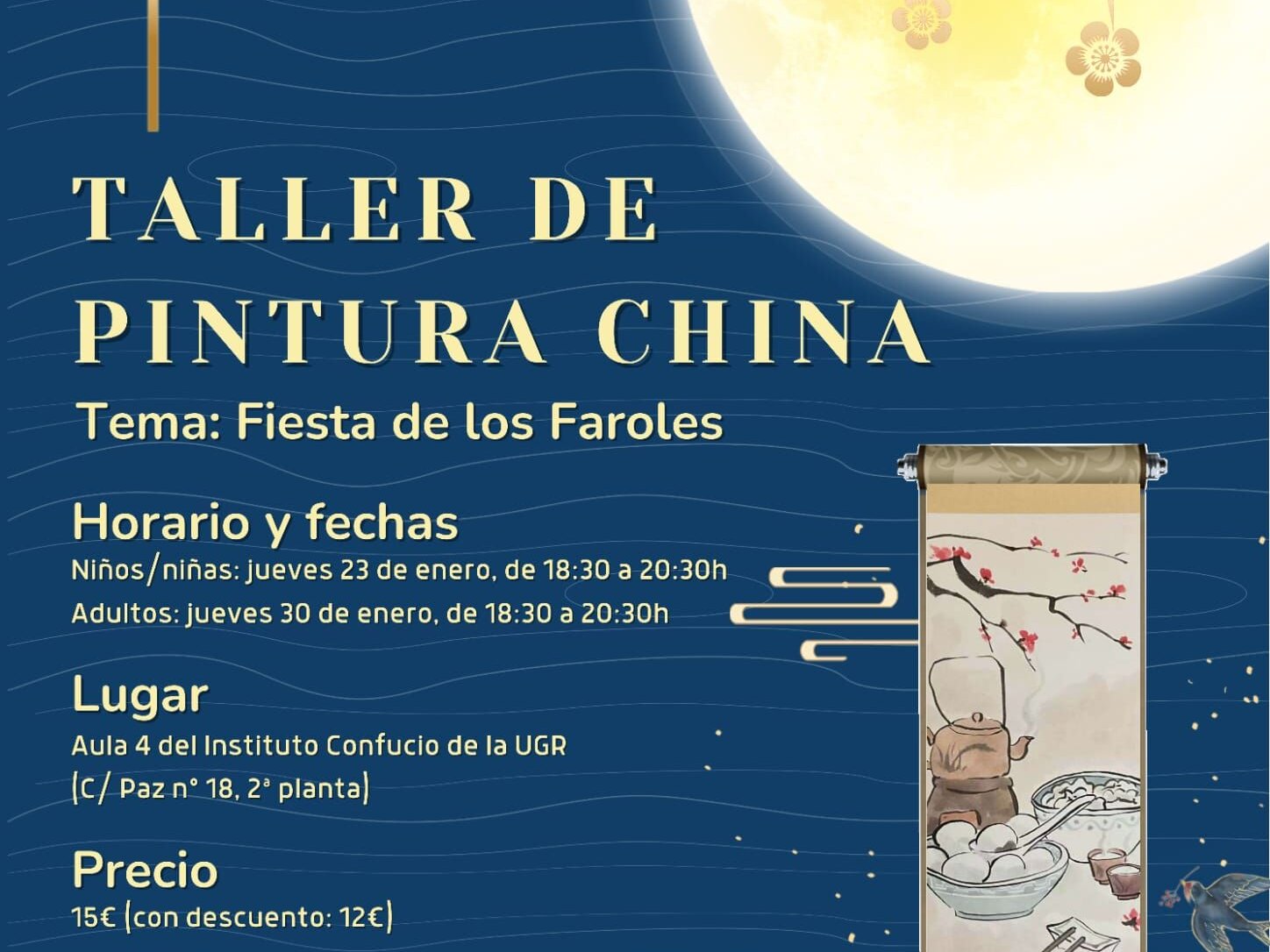 El Instituto Confucio organiza un taller de pintura china