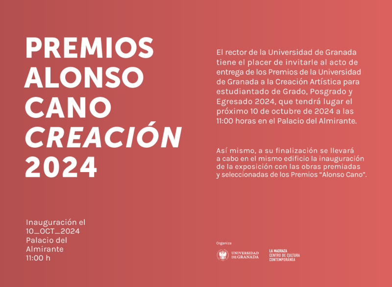 Acto de entrega de los Premios UGR a la Creación Artística 2024